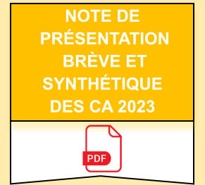 note de  présentation  brève et  synthétique  des CA 2023