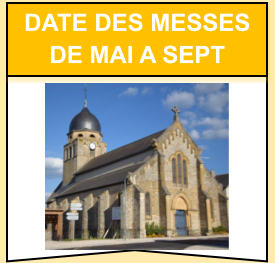 Date des messes de mai a sept