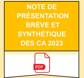 note de  présentation  brève et  synthétique  des CA 2023