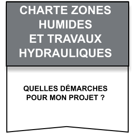 Quelles démarches   pour mon projet ? CHARTE Zones   humides   et travaux   hydrauliques