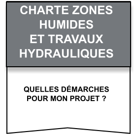 Quelles démarches   pour mon projet ? CHARTE Zones   humides   et travaux   hydrauliques