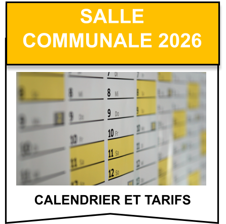 calendrier et tarifs  salle   communale 2026