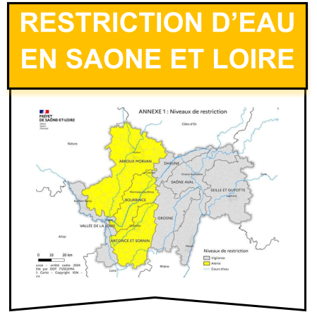 restriction d’eau en saone et loire