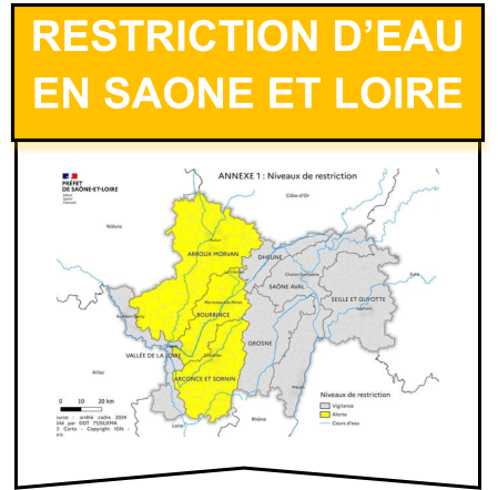 restriction d’eau en saone et loire