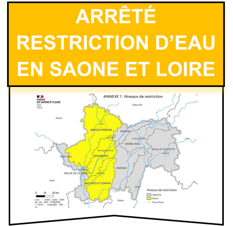 ArrêtÉ  restriction d’eau en saone et loire