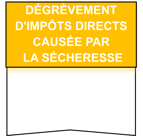 dégrèvement  d'impôts directs  causée par  la sécheresse
